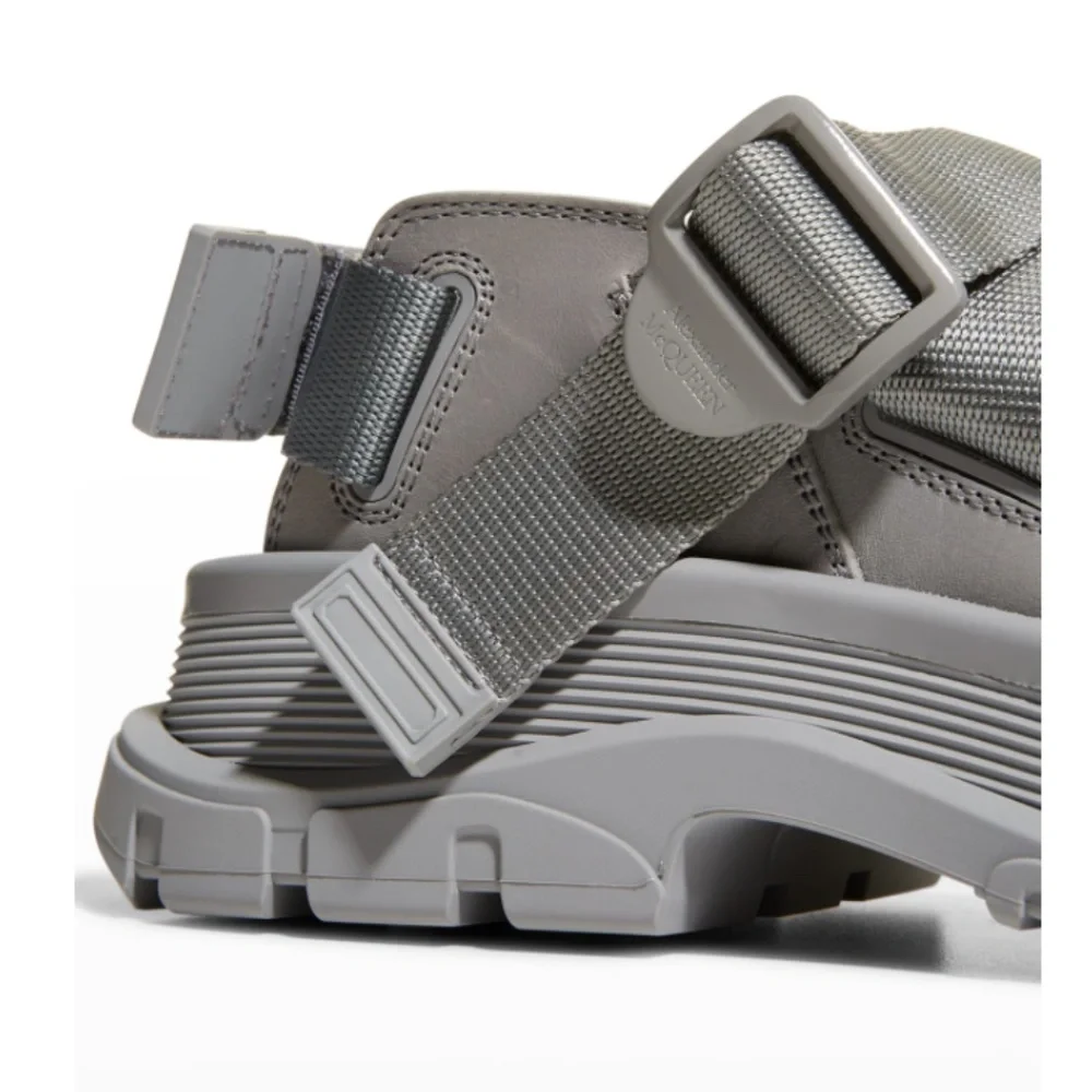 NIB $690 Alexander McQueen Strappy Leather Sport Sandals in size 44 EU / 11 US!